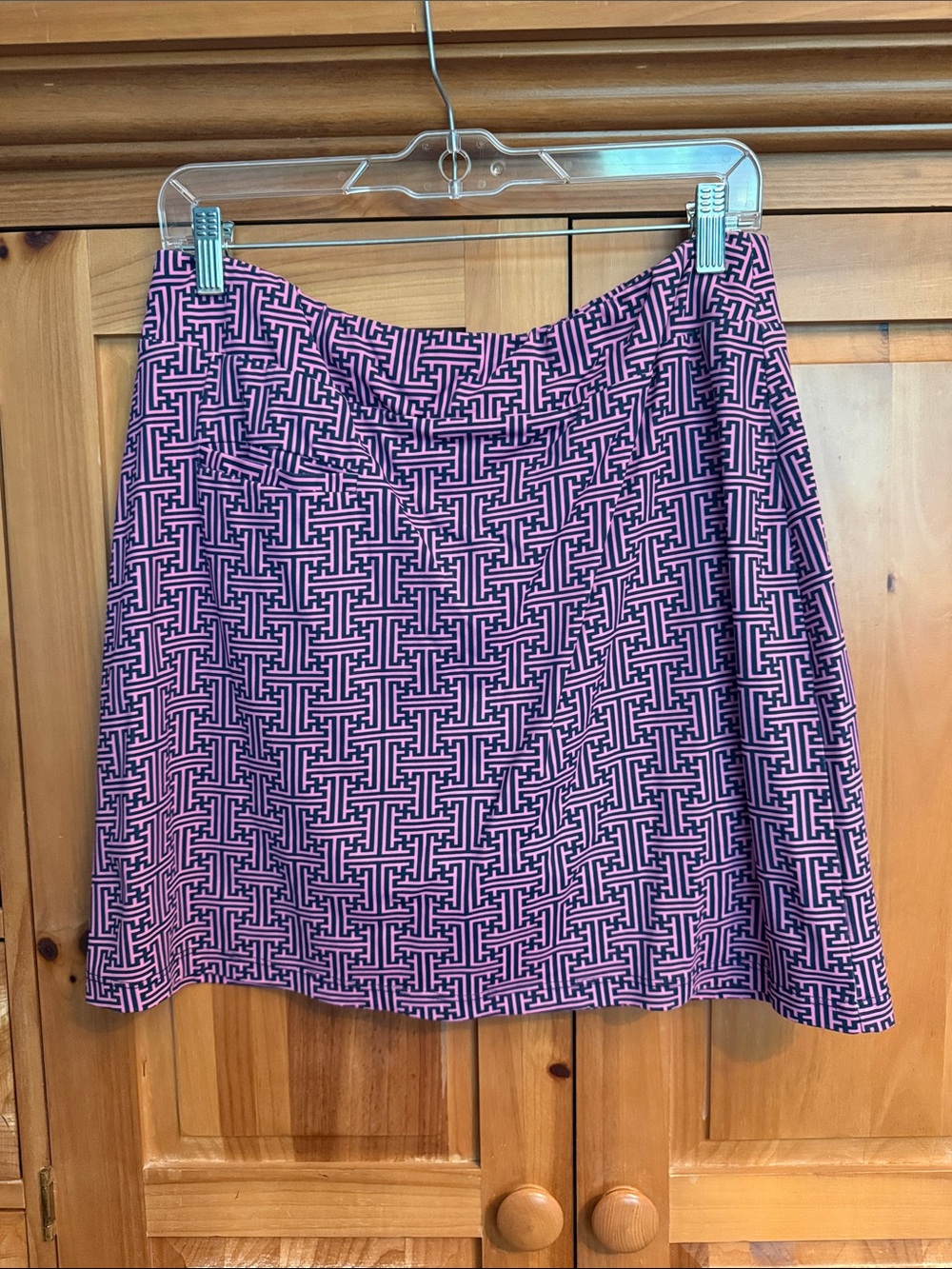 Melly M Purple & Navy Geometric Print Women's Golf Skort